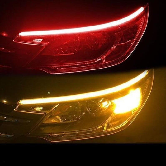 Auton ajovalojen LED-valaistus