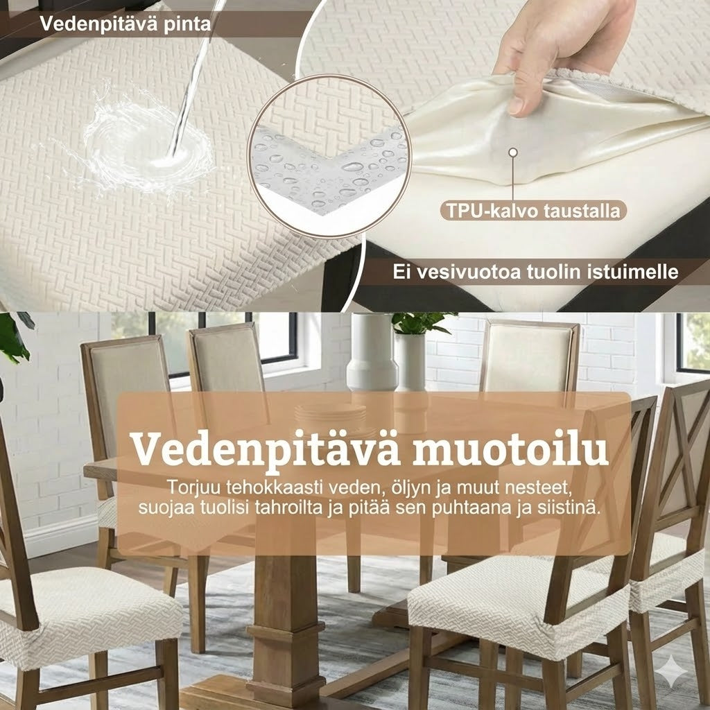 Vedenpitävä jacquard-tuolinpäällinen: tyylikäs ja tahraton