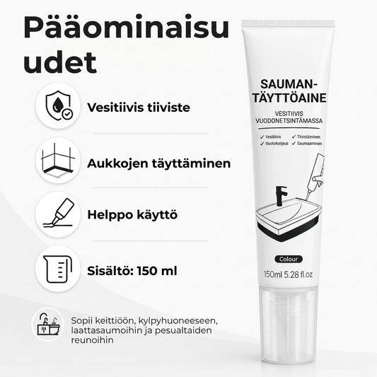 Vesikestävä laastin täyteaine puristustubissa
