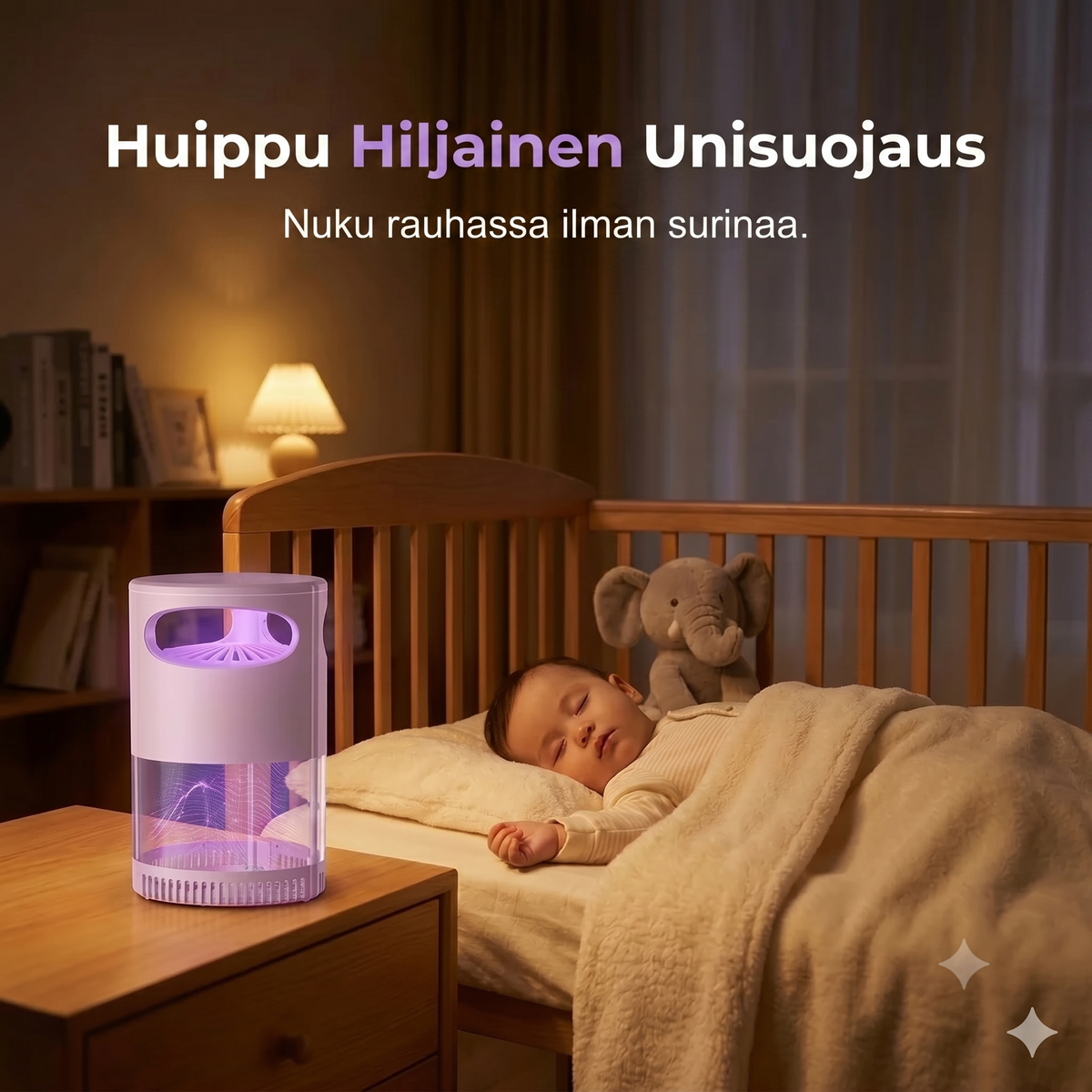 UV-hyttyslamppu – USB-käyttöinen, kemikaaliton,hiljainen