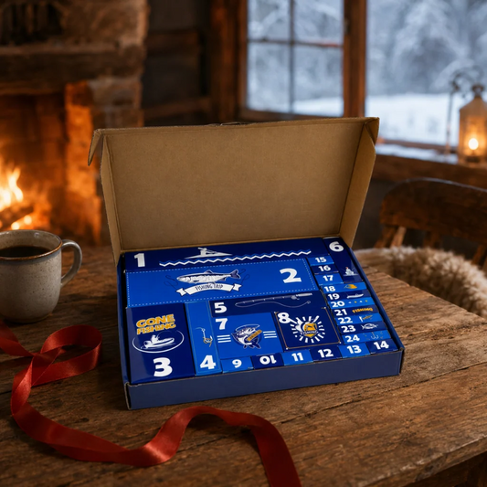 Suuri kalastusaiheinen adventtikalenteri jouluksi