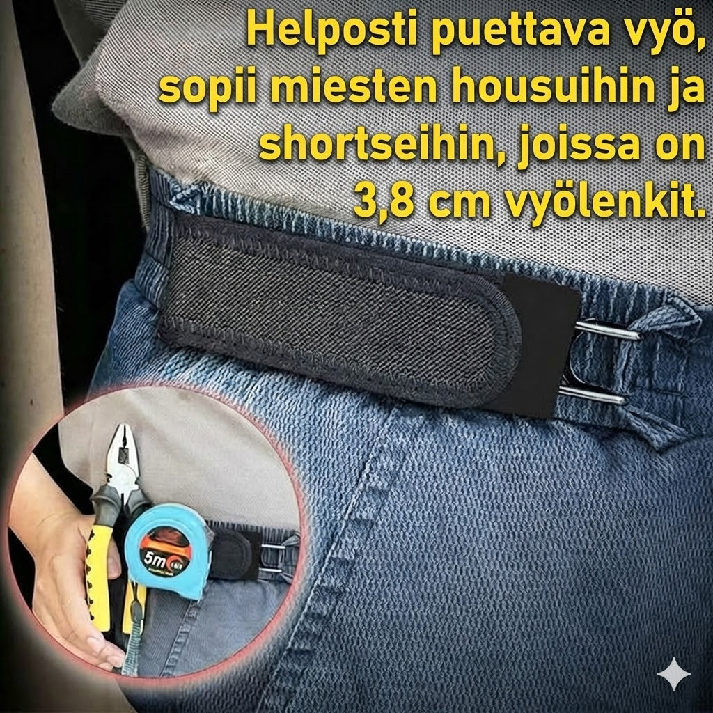 Elastinen vyö ilman solkea miehille ja naisille
