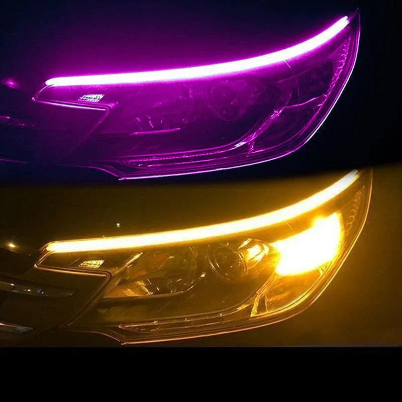 Auton ajovalojen LED-valaistus