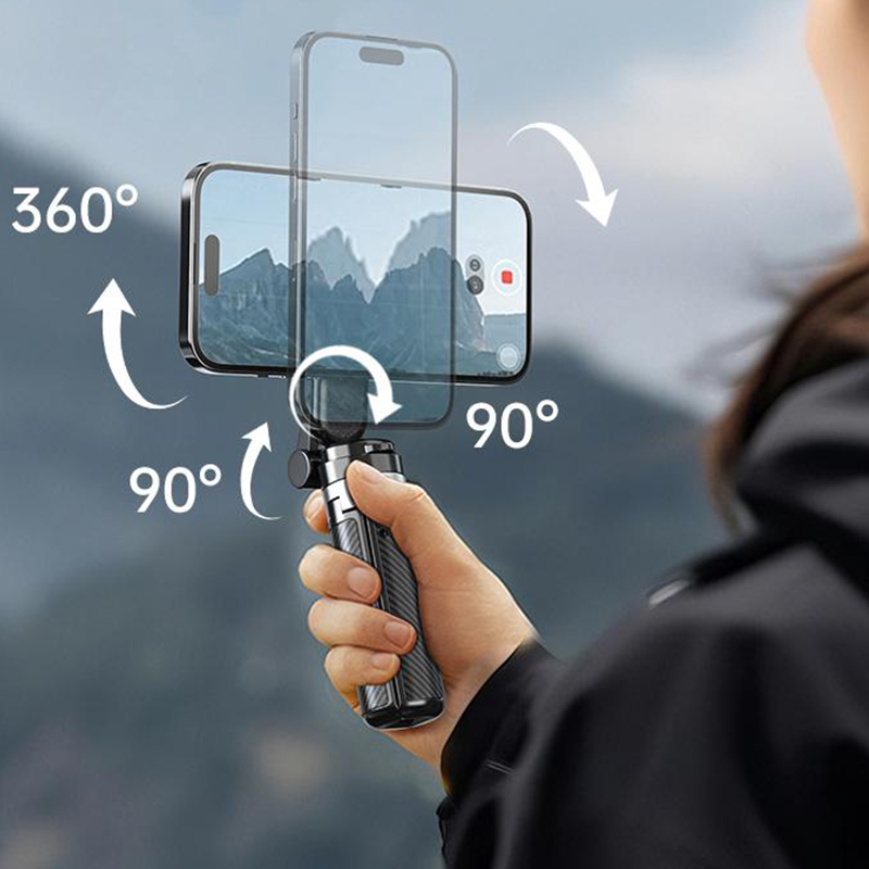 4-in-1 Magneettinen selfiekeppi 360 asteen kääntömahdollisuudella