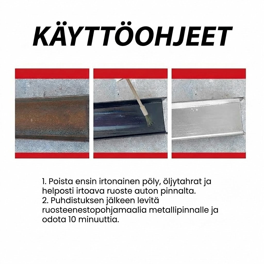 Tehokas ruosteenpoistaja ja -muunnin