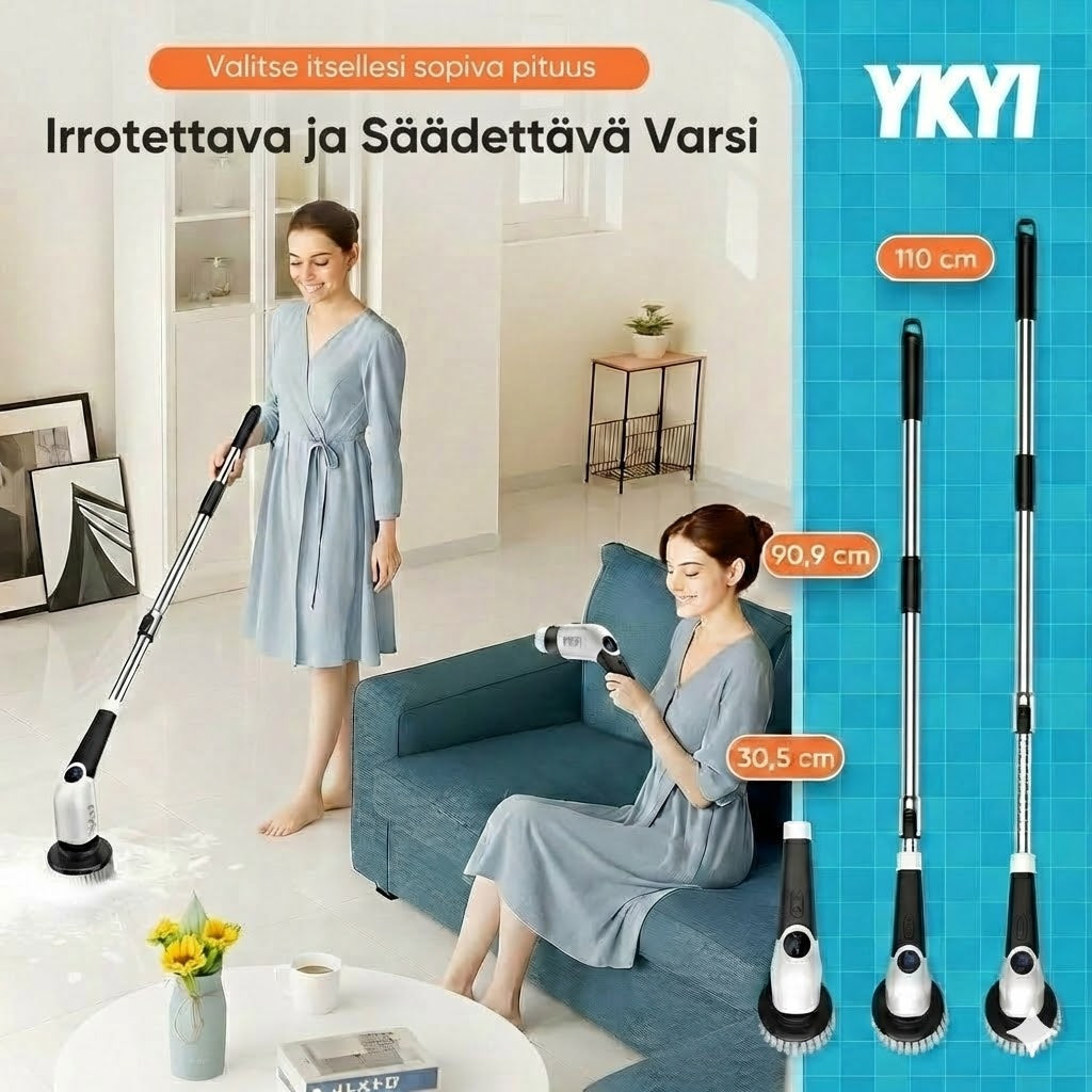 9-in-1 sähköinen puhdistusharja