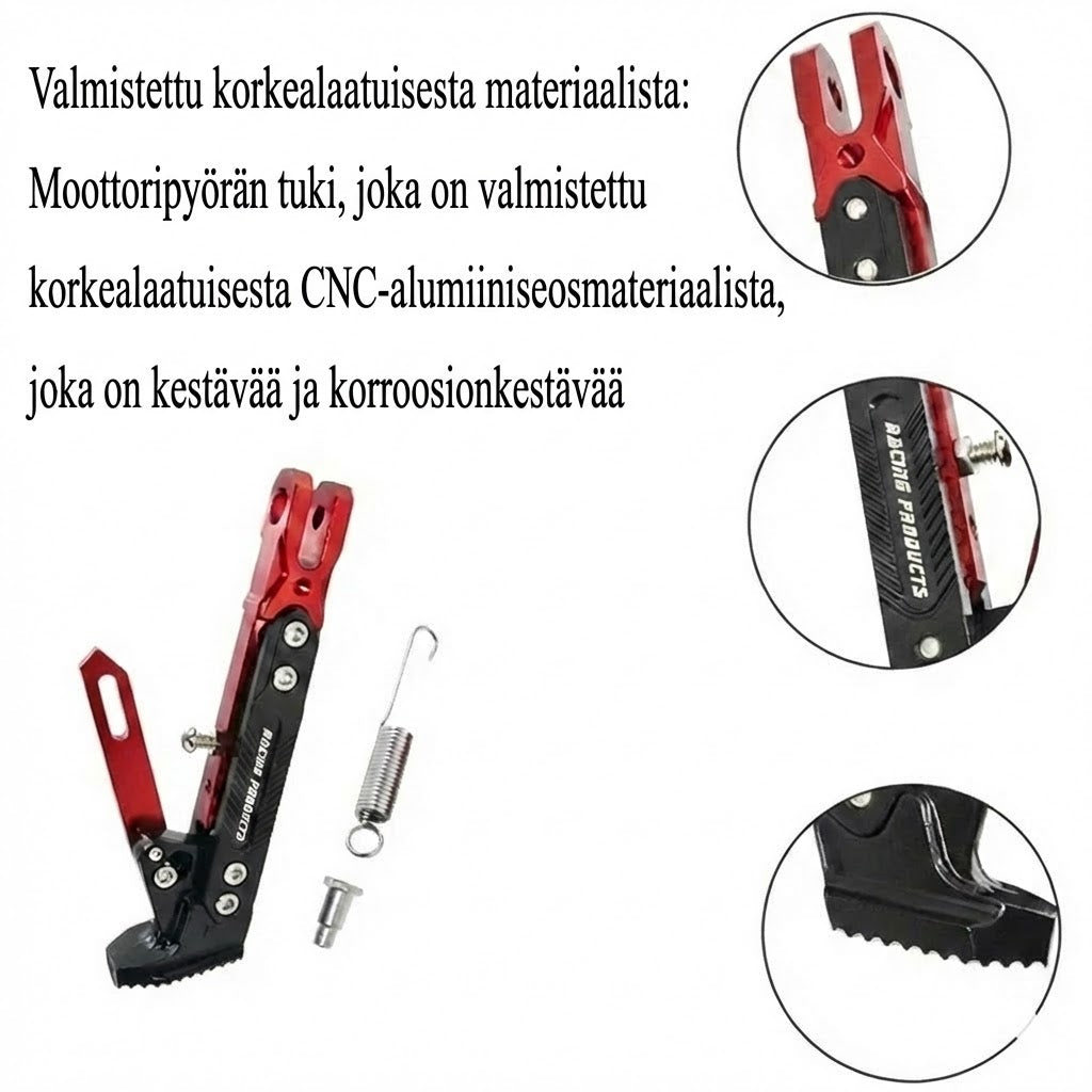 Universaali säädettävä moottoripyörän seisontatuki