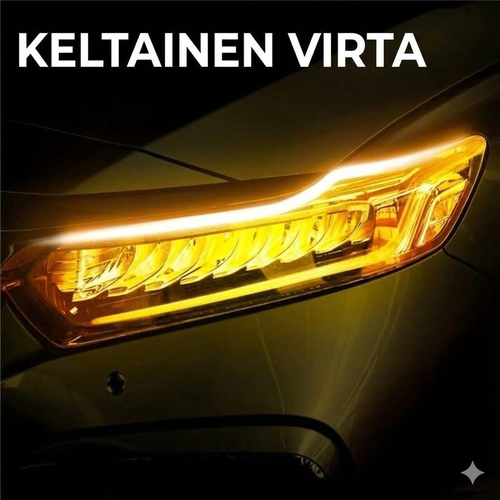 Auton ajovalojen LED-valaistus