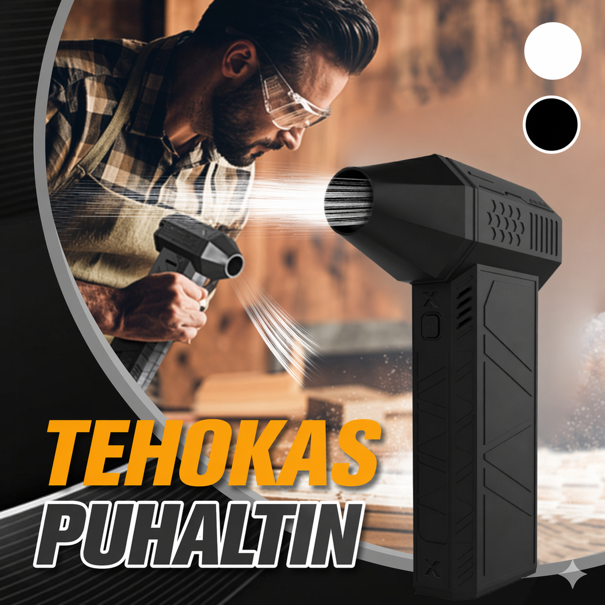 Tehokas turbopuhallin