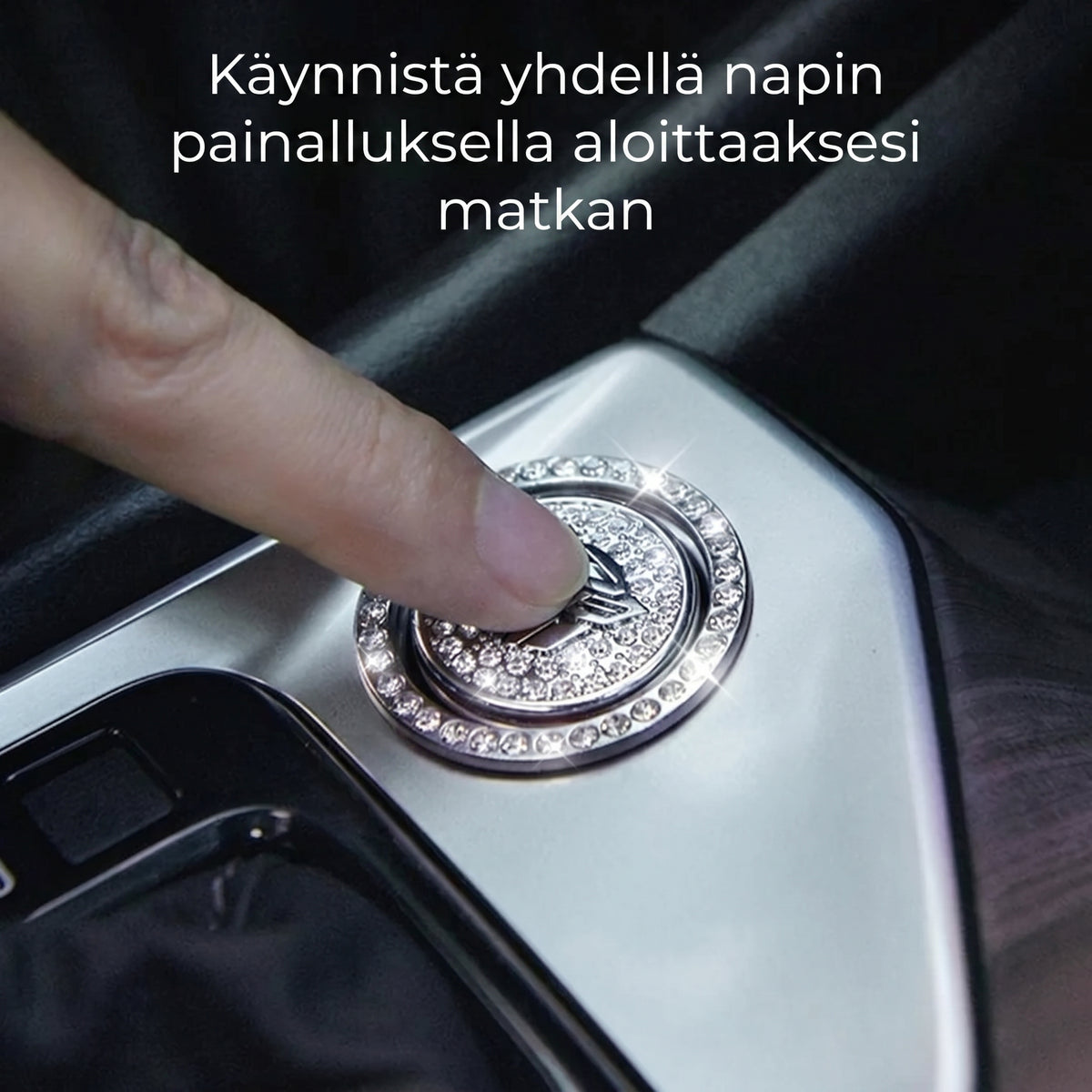 Strassikoristerengas auton käynnistyspainikkeeseen