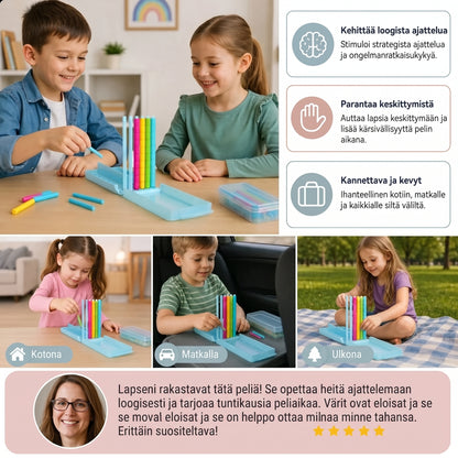 Kannettava värienlajittelupeli loogiseen ajatteluun