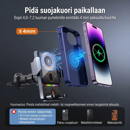 Langaton autopuhelinteline lataustoiminnolla