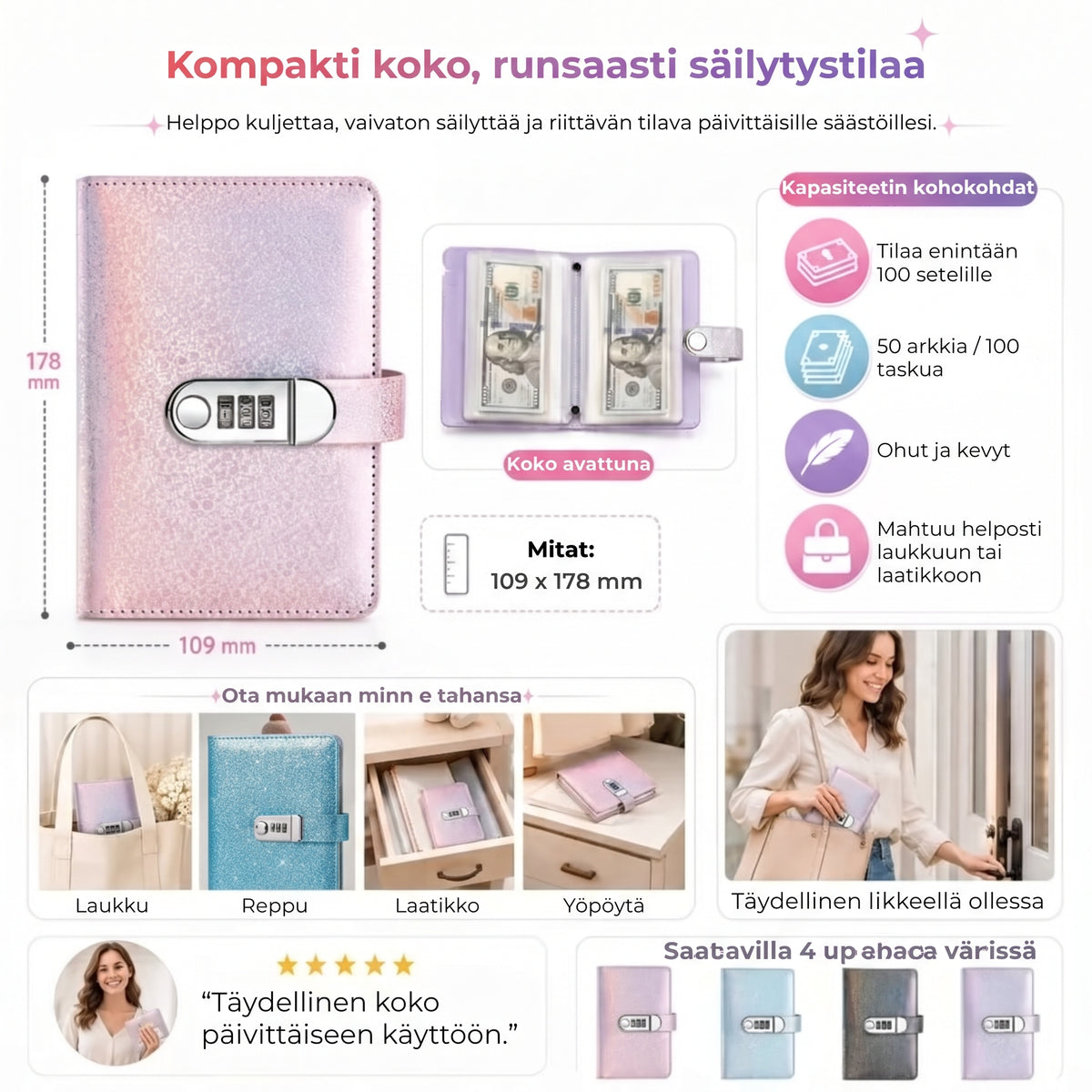 Säästökansio koodilukolla