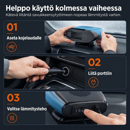 Mini-autonlämmitin auton ikkunoiden huurteenpoistoon ja sulatukseen