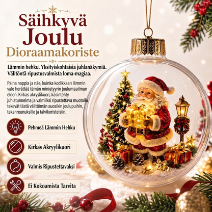 VinterMagi valaistu pienoiskoossa oleva joulukoriste