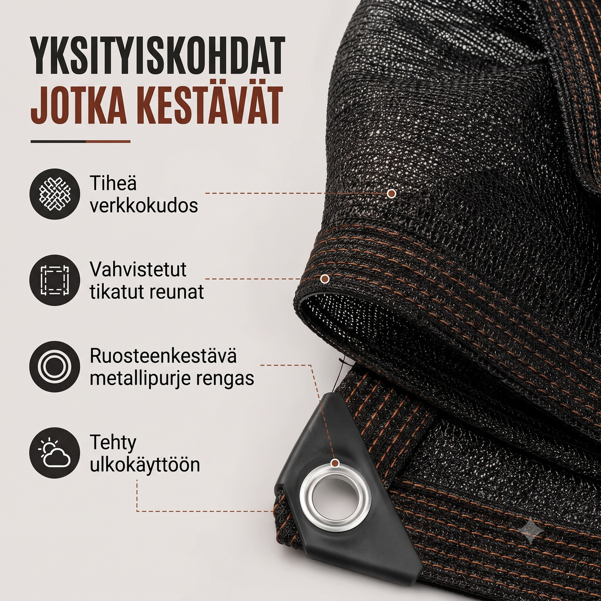 Aurinkosuojattu yksityisyysverkko