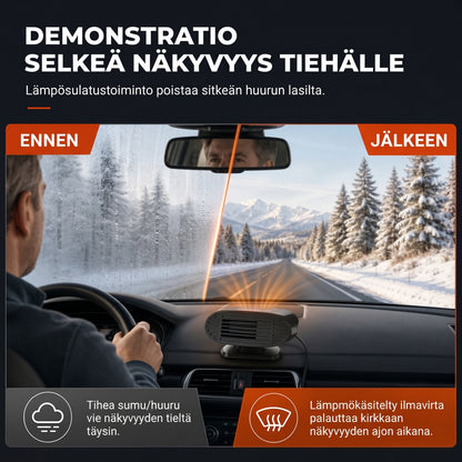 Mini-autonlämmitin auton ikkunoiden huurteenpoistoon ja sulatukseen