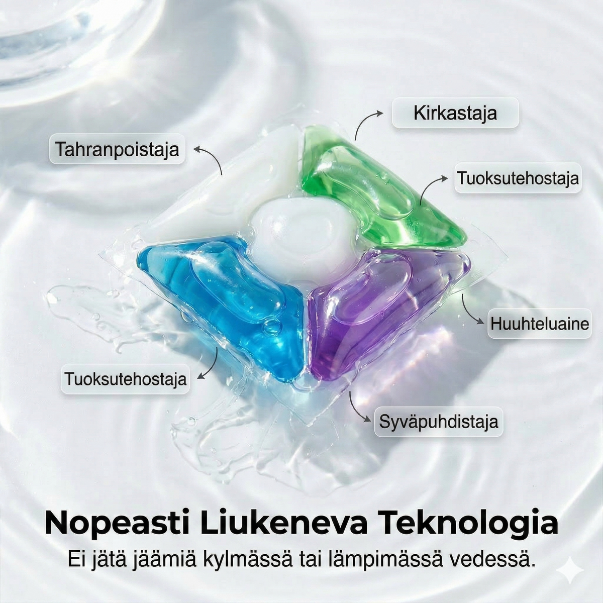 Pesuainekapselit perusteelliseen puhdistukseen ja sterilointiin (11g5 kpl)