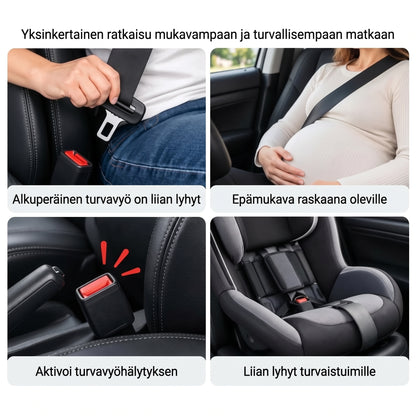 Kääntyvä turvavyön jatke autoon