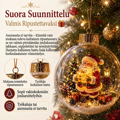 VinterMagi valaistu pienoiskoossa oleva joulukoriste