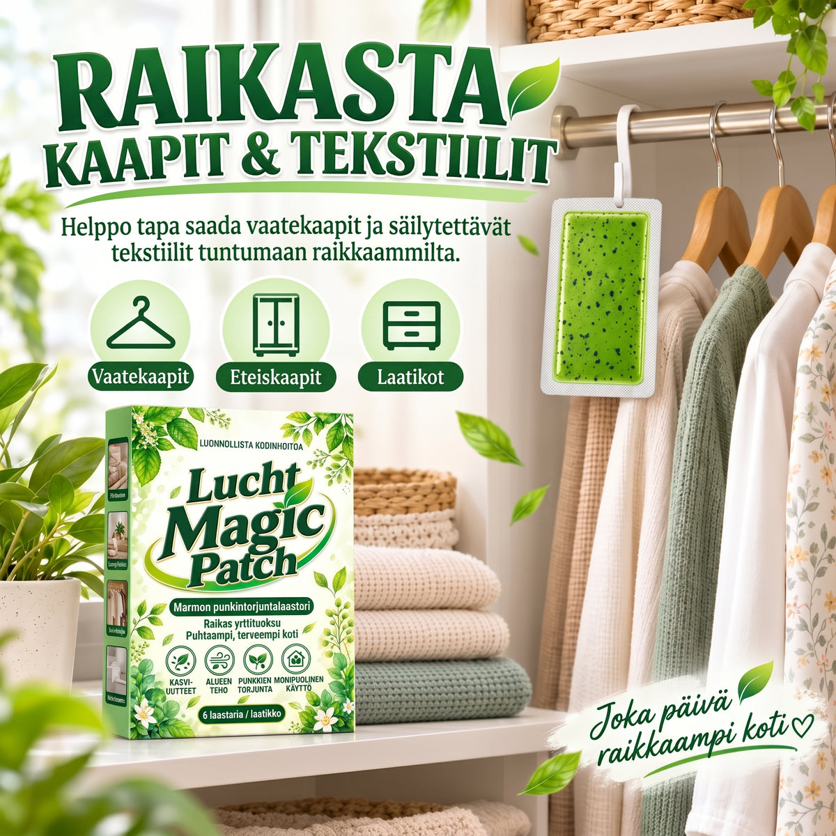 Pujolaastarit pölypunkkeja vastaan 6 kappaletta