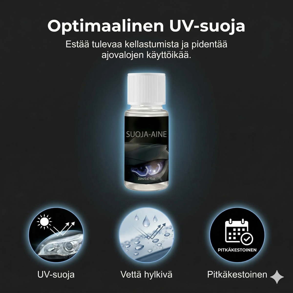 Ammattimainen auton ajovalojen kunnostussarja