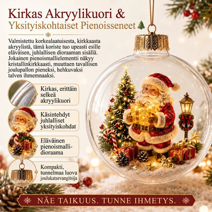 VinterMagi valaistu pienoiskoossa oleva joulukoriste