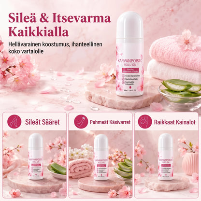 Roll on karvanpoistogeeli kirsikankukalla
