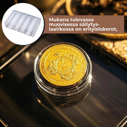 Turvallinen säilytyslaukku kolikoille