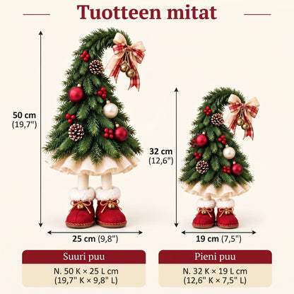 Joulukuusenkoriste leikkisillä tontuilla