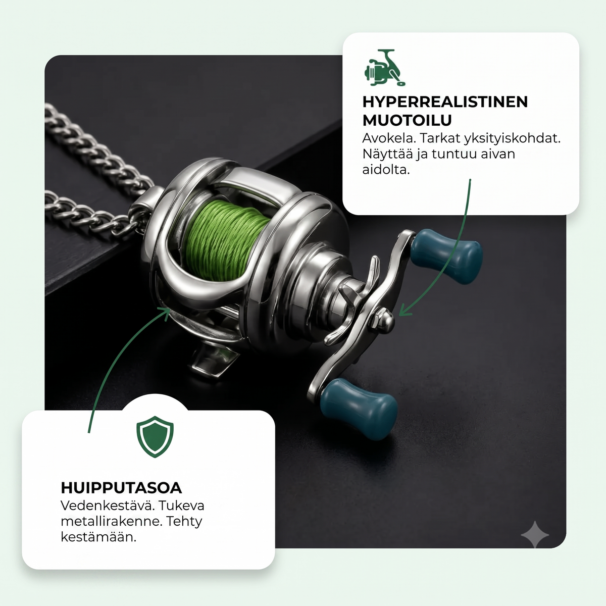 Kaulakoru miniatyyri-ongella