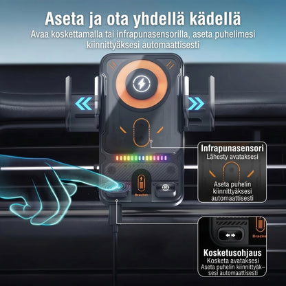 Langaton autopuhelinteline lataustoiminnolla
