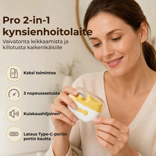 Sähköinen kynsileikkuri kynsiviilalla
