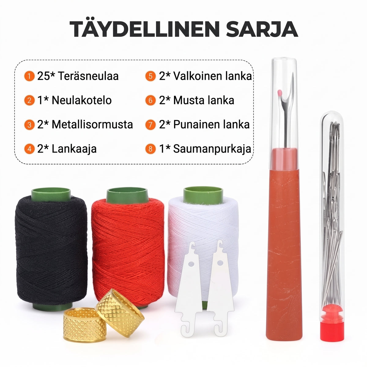 Kannettava 37-osainen ompelusetti