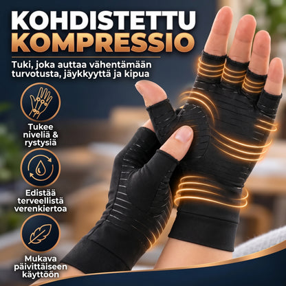 Kuparia sisältävät kompressiohanskat 1 pari