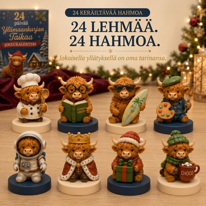 Nelipäiväinen skotlantilainen ylämaankarja-adventtikalenteri