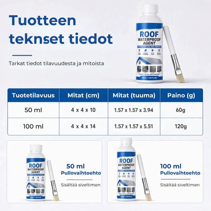 Läpinäkyvä vedenpitävä katon tiivistysmassa siveltimellä