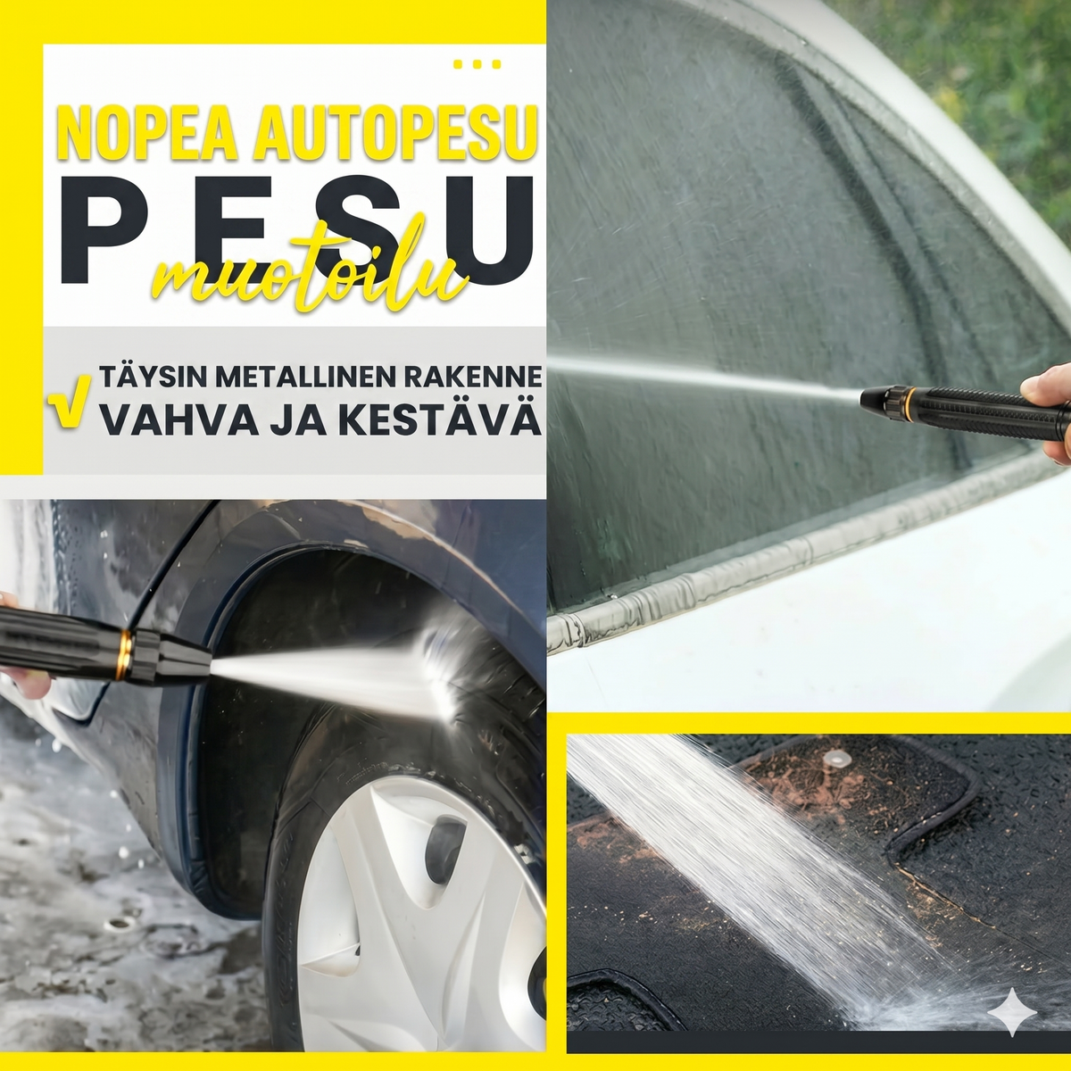 Painepesuri autoille ja puutarhaan