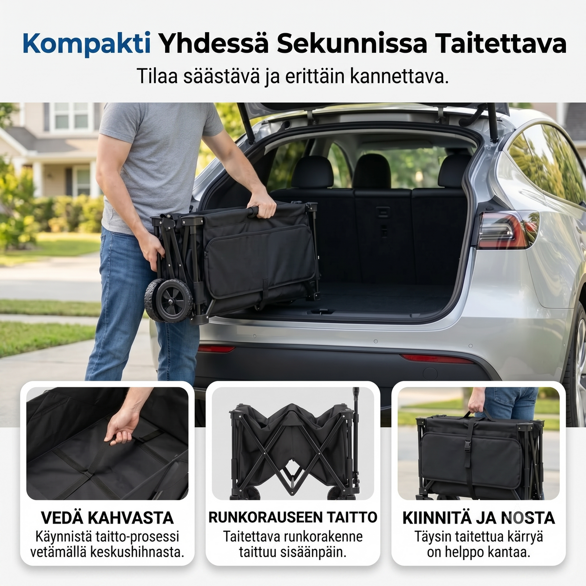 Kokoontaittuva vetokärry