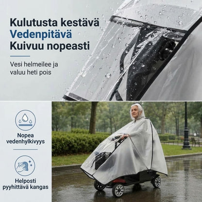 Erittäin suuri vedenpitävä PVC-sadesuoja sähköskoottereihin