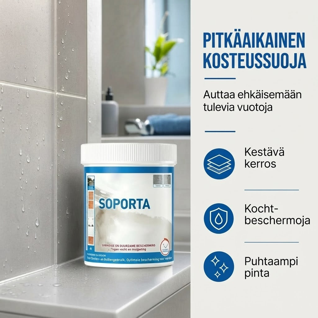 Läpinäkyvä vedenpitävä tiivistysaine eri pinnoille