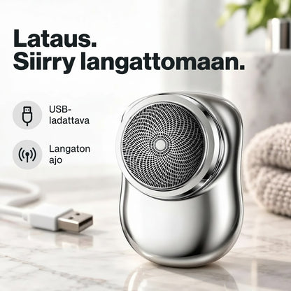 USB-ladattava mini-parranajokone