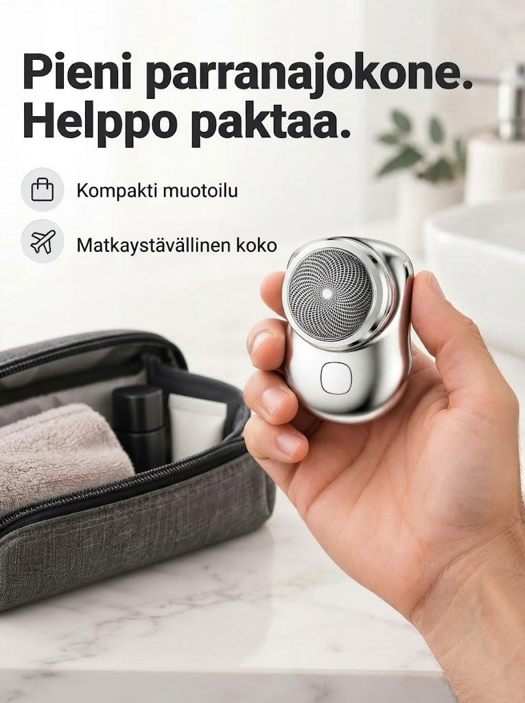 USB-ladattava mini-parranajokone