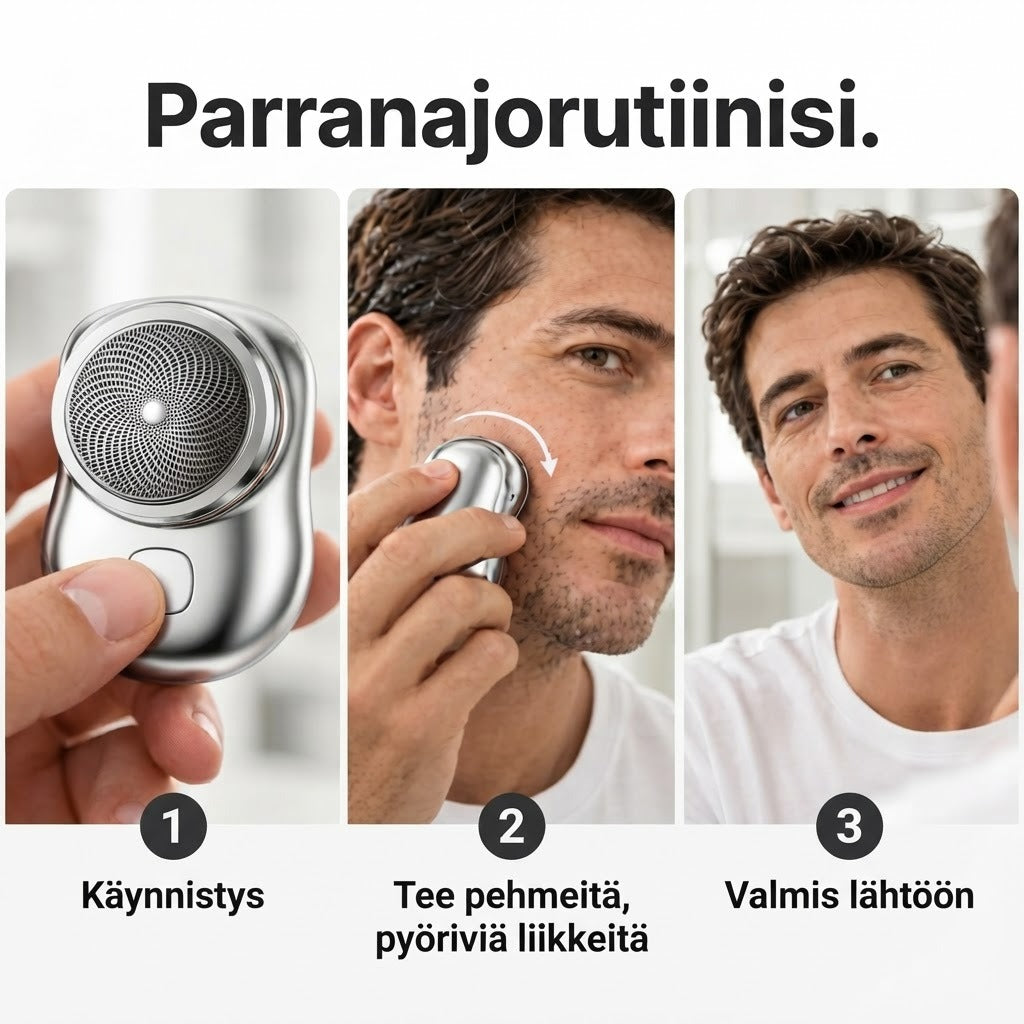 USB-ladattava mini-parranajokone