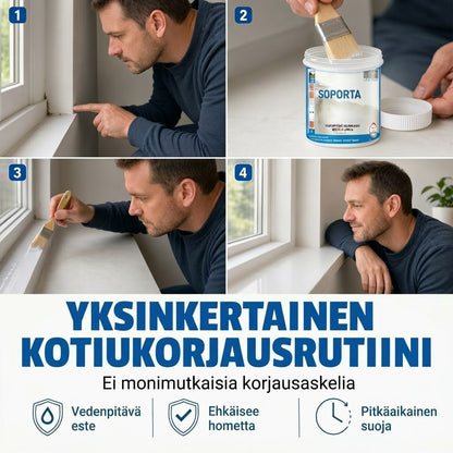 Läpinäkyvä vedenpitävä tiivistysaine eri pinnoille