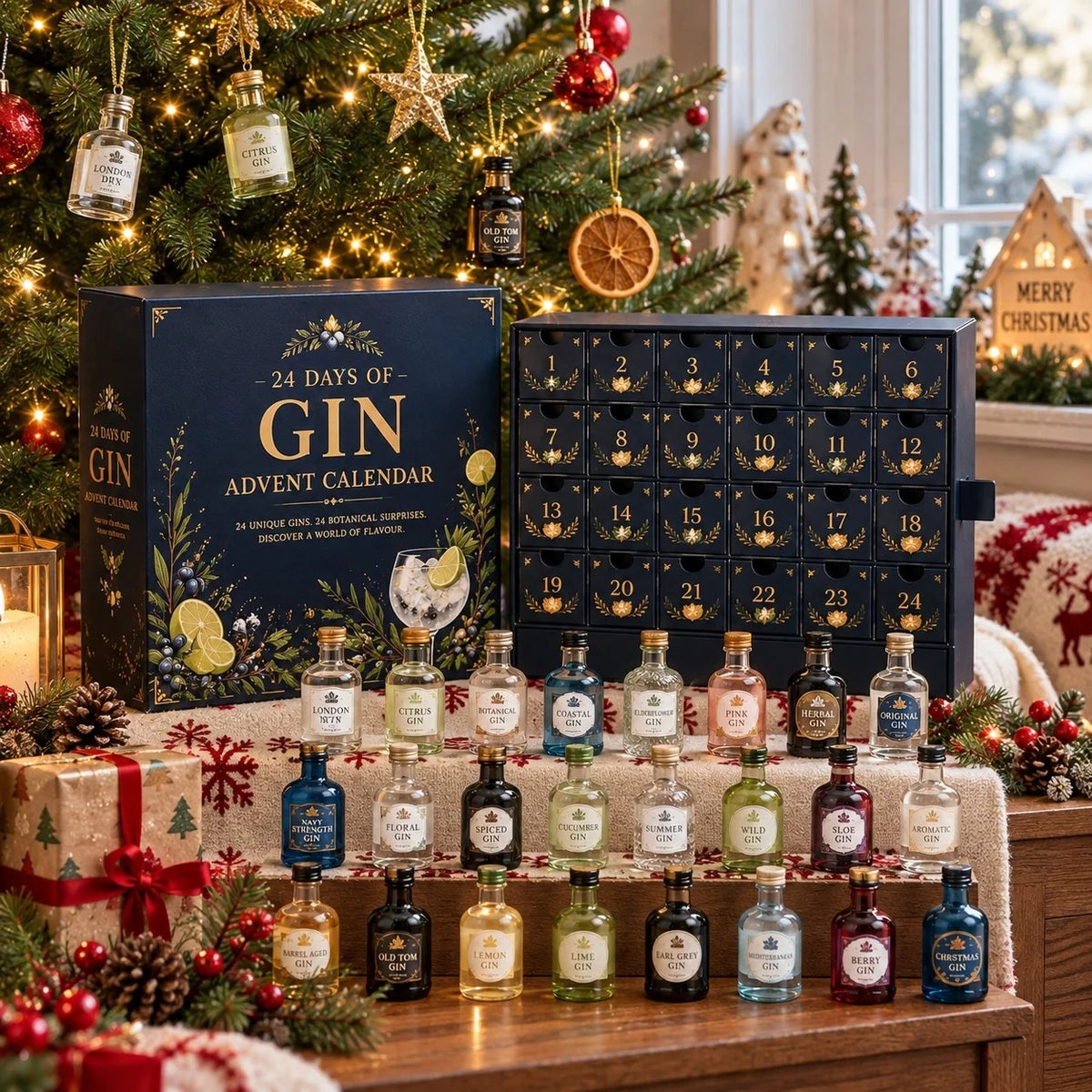 Gin-joulukalenteri 2026 24 minipullolla