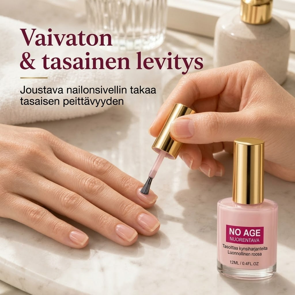 Kynsien juonteita tasoittava lakka luonnollisella kiillolla
