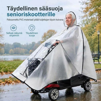 Erittäin suuri vedenpitävä PVC-sadesuoja sähköskoottereihin