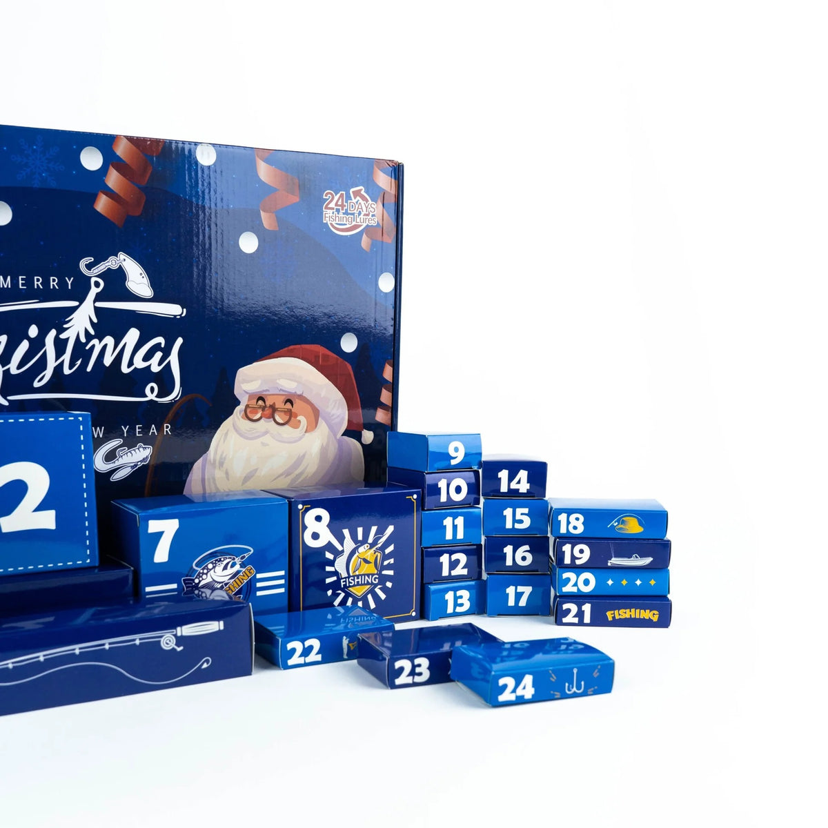 Suuri kalastusaiheinen adventtikalenteri jouluksi