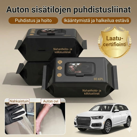 Auton sisätilojen puhdistuspyyhkeet